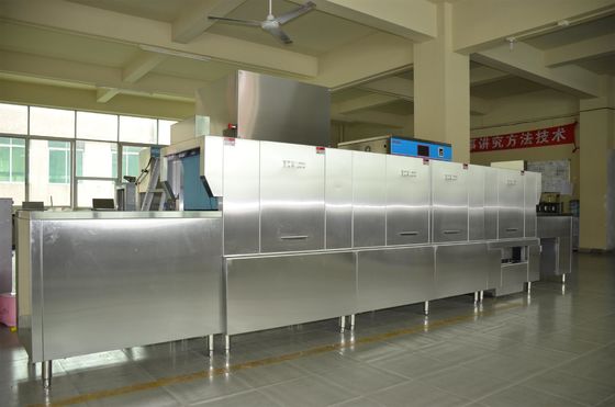 China Het Type van roestvrij staalvlucht Afwasmachine 35KW/71KW voor Restaurants leverancier