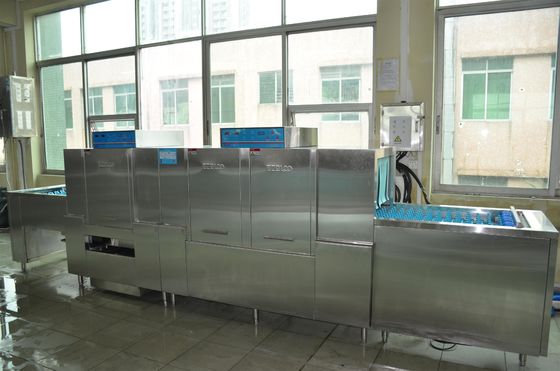 China De Afwasmachine van de restaurantrang 25KW/61KW 1600H 5400W 850D, Commerciële Dishwashing Machine leverancier