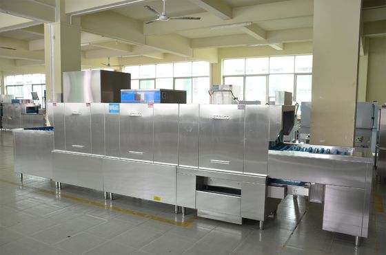 China 1900H6200W850D Lange de keten van de automaatbinnenkant afwasmachine eco-L620CPH voor Personeelskantines leverancier