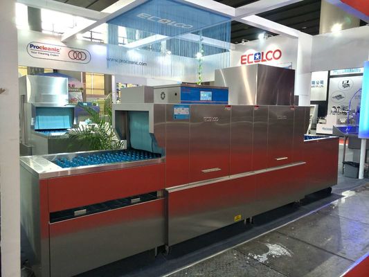 China Lange de kettingsafwasmachine eco-L470PH van 21KW/57KW 1900H4700W850D voor Restaurants leverancier