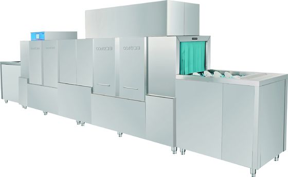 China Lange de kettingsafwasmachine eco-L580P2H2 van 42KW/78KW 1900H5800W850D voor Restaurants leverancier