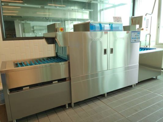 China Hotelswarm water die Afwasmachine/Dishwashing Machines Op hoge temperatuur 60~75℃ zuiveren leverancier